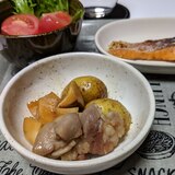 新じゃがと塩豚の煮物